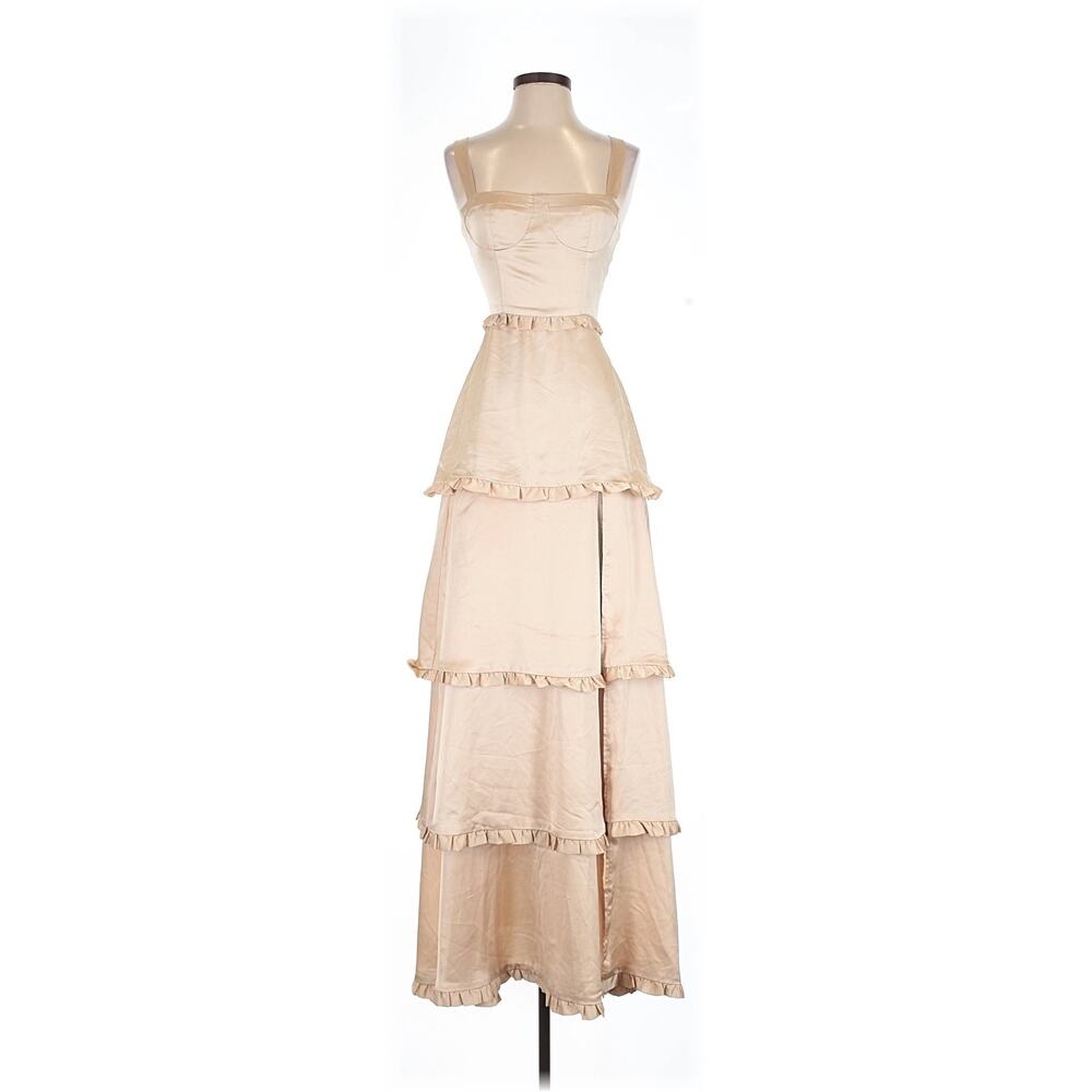 Show Me Your Mumu Lady Corset Dress in Champagne Luxe Satin M NWT - Picture 3 of 7